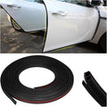 Car Door Rubber Seal Strip, 32.8Ft Self Adhesive Weather Stripping Automotive Edge Trim, Weatherstrip Soundproof Vehicle Tailgate Window Sealing Cover, Universal for SUV RV Truck (Black)