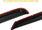 Window Rain Guards Visors for 1999-2011 Ford Ranger SuperCab, in-Channel Window Vent Wind Shades Deflectors for 99-08 Mazda B3000, 99-10 Mazda B4000 Extended Cab
