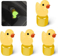 4 Pack Cute Duck tire Valve caps, Glow in The Dark Tire Valve Caps, Interesting and Practical Tire Decoration, Can be Used for Cars, Motorcycles, Trucks, and Bicycles.(Yellow)