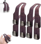 Car Seat Back Storage Hook, 2026 New Car Seat Headrest Hook for Purses and Bags, Leather Car Seat Back Storage Hooks, Car Seat Hangers Organization Accessories (Brown 4pcs)