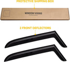 Window Visor for 1997-2006 Jeep Wrangler (TJ) 2-Door, Out-Channel Rain Guards Shields Vent Deflector Shade Wind Dark Smoke, Tape-On Outside-Mount, 2PCS