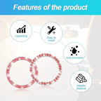 Car Bling Crystal Rhinestone Engine Start Ring Stickers, 1 Single Drainage Drill and 1 Double Drainage Drill Car Start Button Cover, Key Ignition Knob Bling Ring Decals, Bling Car Accessories(Set Red)