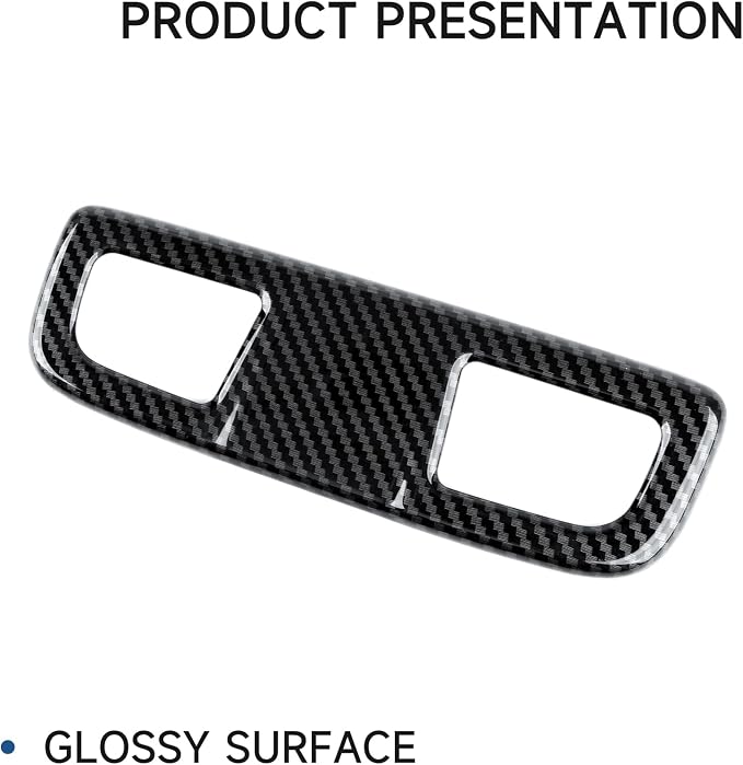 Car ABS Rear Roof Reading Light Lamp Trim Carbon Fiber Interior Decal for 2019-2025 Chevy Silverado | for GMC Sierra 1500 2500 3500 HD 2019-2021 Accessories