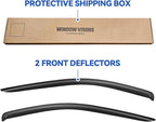 Window Visors Rain Guards for 2002-2008 Dodge Ram 1500 & 2003-2009 Ram 2500 3500 Regular/Standard/Single Cab, 2-Door Out-Channel Window Vent Wind Deflectors Visors Shades