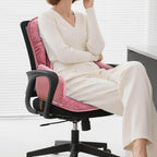 Office Heated Seat Cushion for Desk Chair,Upgraded Lumbar Support Seat for Cushions for Dorm Desk Chair with Back, USB Interface, 3-Speed Temperature Control (Pink)