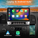 4Core 64GB ROM Car Radio Stereo for Chevy Chevrolet Silverado 2007-2013 Tahoe Equinox GMC Sierra Yukon with Android 13 CarPlay Android Auto Bluetooth FM/AM Backup Camera