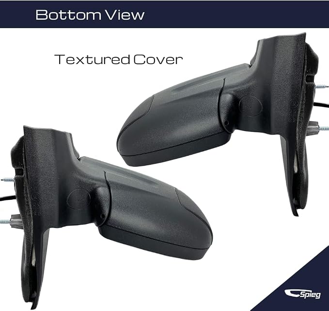 Side Mirror Set for 2015-2019 Ford Transit 150 250 350 HD Cargo Van | Pair Side View Mirror Assembly with Power Adjustment Non-Heated Short Arm | Textured Black 6 Pins FO1320551 and FO1321600