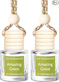 Hanging Car Air Freshener, Long Lasting Essential Oil Diffuser, Non-Toxic New Car Scent, Cute Car Fresheners for Women, 2 Pack Made in USA