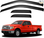 Window Visors Rain Guards for 2004-2014 Ford F150 SuperCab, Out-Channel Window Vent Wind Deflectors Visors Shades for 04-14 F-150 Extended Cab