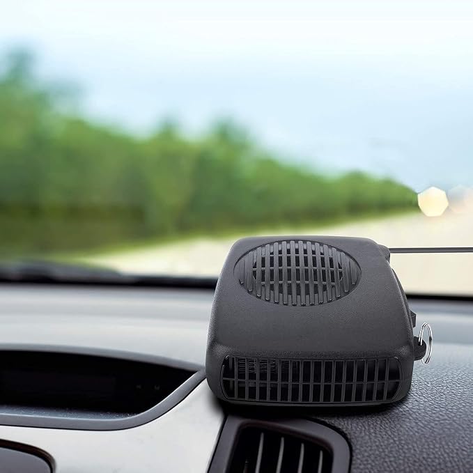 Car Heater, 12V 150W Portable Car Heater Plug into Cigarette Lighter, 2 in 1 Fast Heating Defrost Defogger, 360 °Rotatable Handheld Windscreen Defogger Window Defroster for Car