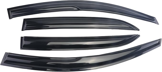 Black Outside Mount Window Deflectors for 2018-2023 Hyundai Accent,Durable Rain Guards/Window Visor Deflectors
