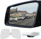 Blind Spot Mirror, HD Glass Frameless Stick on Convex Wide Angle Rearview Blindspot Car Mirror for Car Side Mirror Blind Spot (Rhombus, Pack of 2)