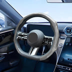 Car Steering Wheel Cover with Comfort Grip, 14.5-15" Carbon Fiber Laser Non-Slip Steering Wheel Protector, Cool Stylish Auto Interior Decor Accessories, Universal for Van SUV Sedan (Silver)