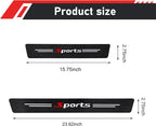 4 PCS Car Door Sill Protector, Carbon Fiber Leather Threshold Guard Strips, Anti-Scratch Auto Door Entry Guards Sill Protector, Universal for Most Vehicles (Black)