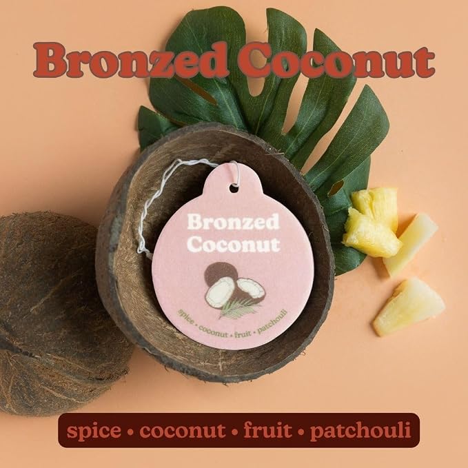 Summer Mix Car Charms 4-Pack Included Scents: Coastal Tide, Bronzed Coconut, Tropical Citrus, Florence