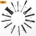 238Pcs Trim Removal Tool, Auto Push Pin Bumper Retainer Clip Set Fastener Terminal Remover Tool Adhesive Cable Clips Kit Car Panel Radio Removal Auto Clip Pliers, Black