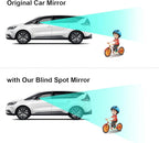 Rhombus Blind Spot Mirror - 2 Inches HD Glass Frameless Wide Angle Convex Mirror, 360° Adjustable Side Rear View Mirror with 3M Adhesive for Car SUV Truck 2 Pack
