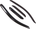 WD2-449 Dark Smoke 4 Pcs Set Window Visor (Outside Mount) Deflector Rain Guard Compatible with 2005-2015 Toyota Tacoma Extended Cab