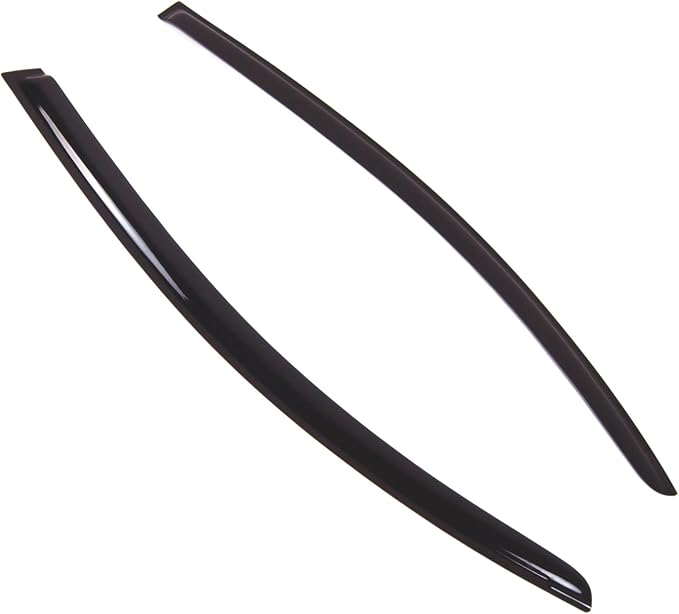 WD2-755 Dark Smoke 2 Pcs Set Window Visor (Outside Mount) Deflector Rain Guard Compatible with 2008-2013 Volvo C30