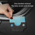 Car Dashboard Card Holder (10x5.9x5.6cm) - Minimalist Sun Visor & Door Clip Organizer for Credit Cards, Banknotes, Toll Tickets - Non-Slip ABS Wallet with Quick Access
