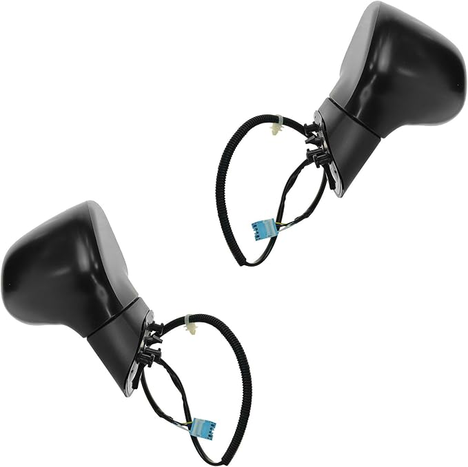 2 Piece Driver and Passenger Side Mirror Assembly Set Electric Adjustment Heated No Memory Black Compatible with 2007-2011 Honda Civic HO1320243 HO1320260 HO1321243 HO1321260