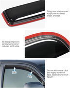 in-Channel Rain Guards Compatible with 2016-2023 Tacoma Double Cab Window Vent Visor Window Deflectors Vent Shades Tacoma Accessories