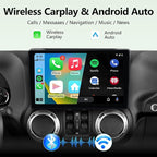 Car Radio Stereo for Jeep Wrangler JK 2007-2018 Dodge Ram 1500 2500, 4Core 64GB with CarPlay Android Auto