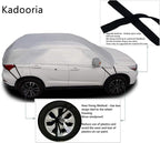Safe View Half Car Cover Top Waterproof/Windproof/Dustproof/Windshield Cover Snow Winter Summer (SUV YM)