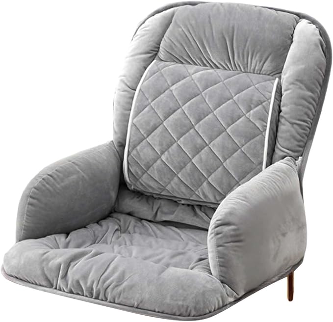 Office Heated Seat Cushion for Desk Chair,Upgraded Lumbar Support Seat for Cushions for Dorm Desk Chair with Back, USB Interface, 3-Speed Temperature Control (Grey)
