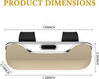 Sunglass Holder for Car Visor Clip, Car Visor Glasses Case, Vehicle Visor Accessories Organizer Box, Car Sunglass Holder Suitable for Truck, SUV and Sedan to Place Glasses (Beige)