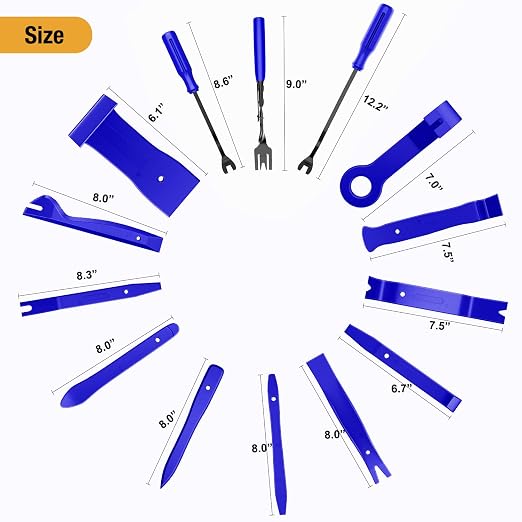 238Pcs Trim Removal Tool, Auto Push Pin Bumper Retainer Clip Set Fastener Terminal Remover Tool Adhesive Cable Clips Pry Kit Car Panel Radio Removal Auto Clip Pliers