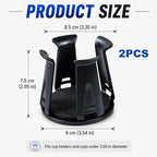 2pcs Car Cup Holder Insert,Black Cup Holder for Car,Cup Holder Expander,Cup Holder Insert Adapter for Car,Cupholder Insert for Car with Adaptive Clamping Arm for Fixing Water Bottles and Drinks