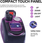 Electric Car Jack Hydraulic Cordless Remote Control 5 Ton 12V Small Portable Cordless Floor Jack Lift for SUV Sedan Vehicle MPV Car Change Tire Emergency Repair Tyre Purple
