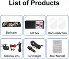 Three Recording Camera: 4K+2K+2K HD Car Dash Cam with Voice Control, Wi-Fi Rearview Camera, WDR Night Vision, G-Type Sensor, 24H Parking Monitoring & ABS