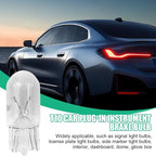 25PCS T10 12V 5W Car Turn Signal Light Bulbs, Clear Flat Foot Vehicle Side Marker Lamp Bulbs, Auto Interior Amber Headlight Bulbs Accessories, Universal for SUV, Sedan, Truck (White)