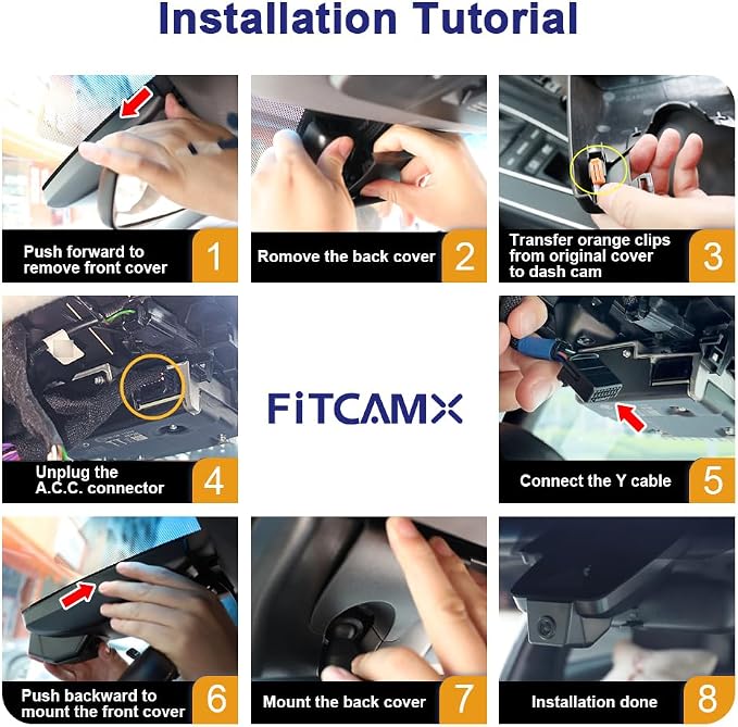 4K Dash Cam Suitable for Toyota Camry 2025-2026 LE SE XLE XSE Nightshade (HD2-06090), OEM Factory Look, UHD 2160P Video, Built-in WiFi & APP, Loop Recording, G-Sensor, Plug & Play, 64GB Card