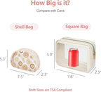 Clear Makeup Bag - TSA Approved Toiletry Bag for Carry-on & Checked Luggage, Water Resistant Car Storage Organizer with Reinforced Seams