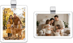 2 Pack Magnetic Car Visor Photo Holder – Personalized Acrylic Clip for Family, Pets, Travel Pictures – Easy Snap-On Car Accessory for Sun Visor (2 Pack, 2.4''x3.5'')
