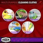 AIDEA Microfiber Cleaning Cloth, 10PK, Microfiber Towels for Cars, Premium All Purpose Car Cloths, Dusting Cloth Cleaning Rags, Absorbent Towels for SUVs, House, Kitchen, Window, 12"×12", Green
