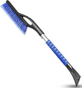 27 Inch Ice Scraper and Brush for Car, Snow Brush and Ice Scraper with Foam Grip, Detachable Snow Scraper for SUV Truck Vehicle Auto Windshield Window - Blue