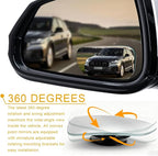 2PCS Blind Spot Mirror, Side Mirror Blindspot, Adjustable Wide Angle Convex Side Rearview Mirrors, Car Exterior Accessories HD Glass Frameless Convex Rearview Universal for Sedan SUV Truck