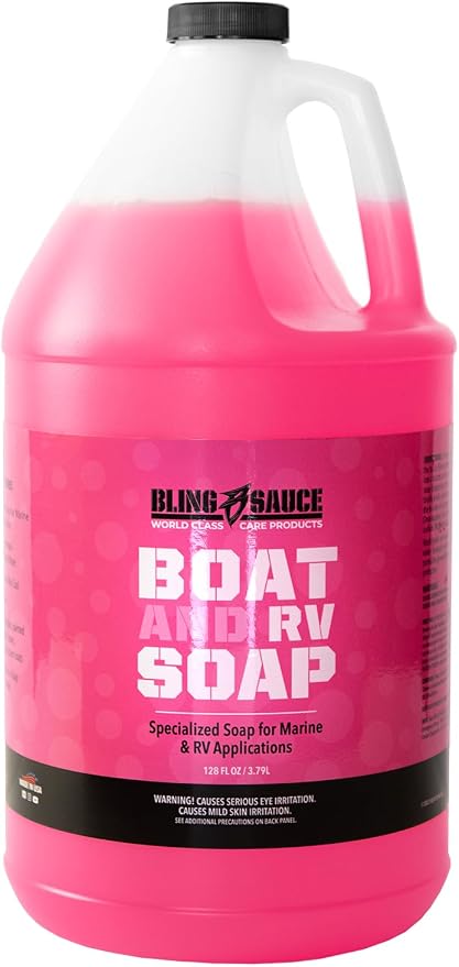 Boat & RV Soap, Highly Concentrated and Biodegradable, 1 Gallon | Concentrated biodegradable wash soap cleans boats and RVs without stripping wax; bucket or foam nozzle ready