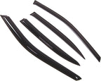 WD2-343 Dark Smoke 4 Pcs Set Window Visor (Outside Mount) Deflector Rain Guard Compatible with 1995-1999 Nissan Maxima