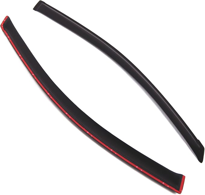 WD2-445 Dark Smoke 2 Pcs Set Window Visor (Outside Mount) Deflector Rain Guard Compatible with 2004-2010 Toyota Sienna