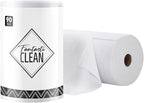 Microfiber Cleaning Cloth Roll -90 Pack, Tear Away Microfiber Towels, 12" x 12", Reusable, Washable, Scratch Free, Ultra Absorbent Dishcloth for All-Around Cleaning Supplies (White)
