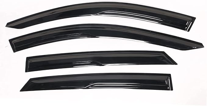 Tape-On Window Visors Deflectors Rain Guards 4 Piece Set ‎Compatible with 2006-2011 Honda Civic 94944