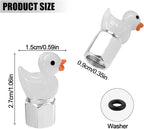 4 Pack Cute Duck tire Valve caps, Glow in The Dark Tire Valve Caps, Interesting and Practical Tire Decoration, Can be Used for Cars, Motorcycles, Trucks, and Bicycles.(White)