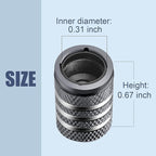Tire Valve Stem Cap Cover - (12 Pack) Tire Air Caps Metal with Plastic Liner Corrosion Resistant Leak-Proof for Car Truck Motorcycle SUV and Bike Grey