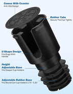Car Cup Holder Expander Compatible with Toyota RAV4 2025 2024 2023 2022 2021 2020 2019,Compatible with Yeti Ramblers 12-36oz, Hydro Flasks 18-40oz,Large Bottles in 3.4"-3.8" (18-40oz)