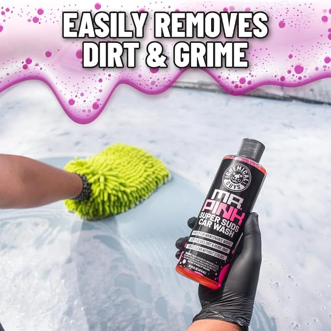 Mr. Pink Foaming Car Wash Soap (Works with Foam Cannons, Foam Guns or Bucket Washes) Safe for Cars, Trucks, Motorcycles, RVs and More, Candy Scent, Extra Large Size 32 fl oz - CWS_402_32